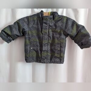 Columbia Kids Toddler Boy Gray Green Insulated Hooded Winter Coat Snow 2T